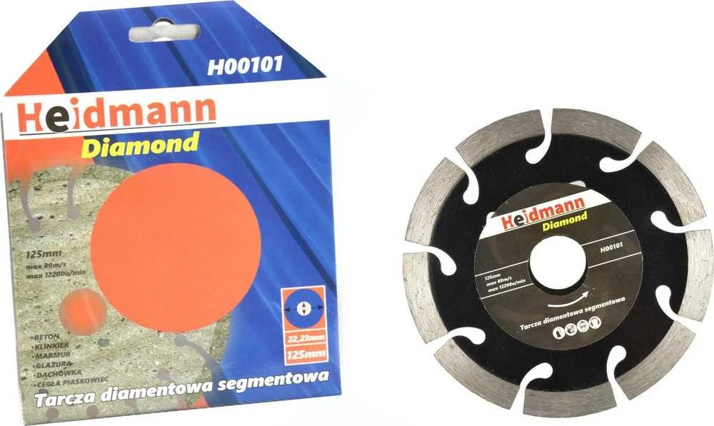 Geko Heidmann Segmentuotas deimantinis diskas 125x22,2x10mm (H00101)