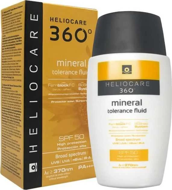 Apsauginis fluidas nuo saulės, Heliocare 360º Mineral Tolerance Fluid Spf50, 50ml