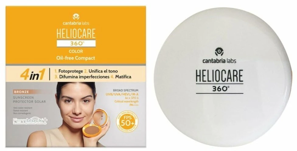 Heliocare 360º Color Compact be alyvos bronza, 10 g
