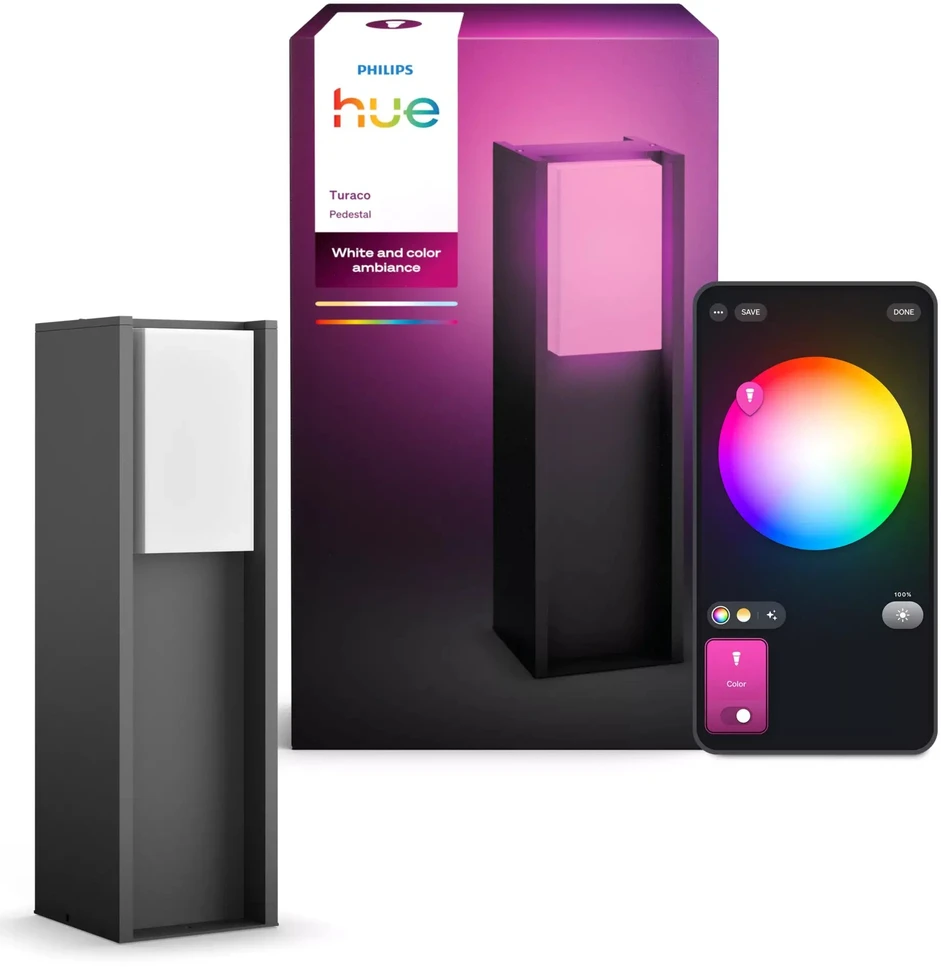 Helios Philips Turaco Hue pedestal anthracite 1xA60 WCA