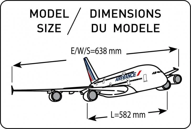Heller Airbus A380 AF plastikinis lėktuvo modelis 1/125