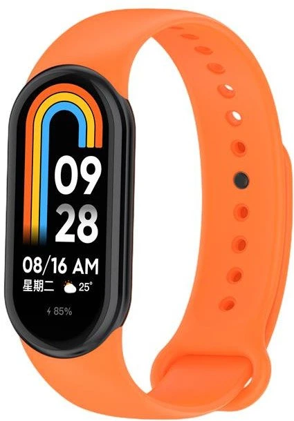 Telcon SILIKONINIS DIRŽELIS MI BAND 8/M8 (3). ORANŽINIS