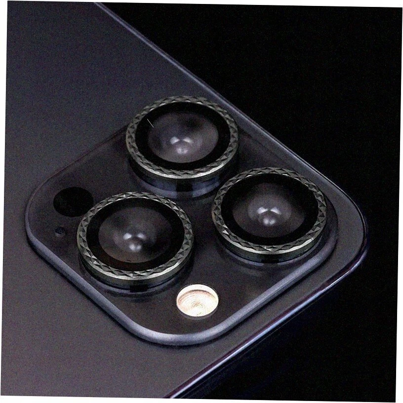 TFO "iPhone 11 Pro Max" juodų rombo formos akinių su lęšiais rinkinys (3 vnt.)