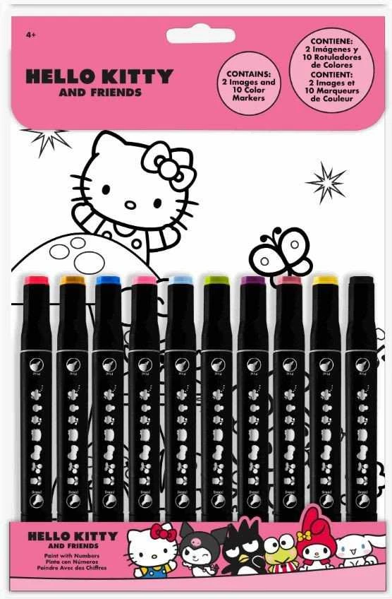 N Pms Długopis Hello Kitty dekoratyviniai rašikliai su dekoratyviniais elementais, 12 vnt.
