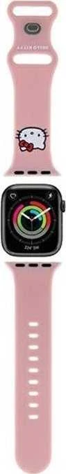 Hello Kitty apyrankė HKAWMSCHBLP Apple Watch 38/40/41mm rožinės spalvos apyrankė Silicone Kitty Head