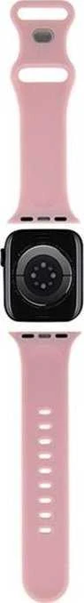 Hello Kitty apyrankė HKAWMSCHBLP Apple Watch 38/40/41mm rožinės spalvos apyrankė Silicone Kitty Head