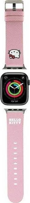 Hello Kitty apyrankė HKAWMPGKHP Apple Watch 38/40/41mm rožinės spalvos apyrankė Kitty Head