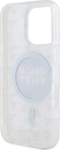 Hello Kitty HKHMP16XHAOPP Apple iPhone 16 Pro Max 6,9″ rožinės spalvos kietas dėklas IML All Over Paris Magsafe