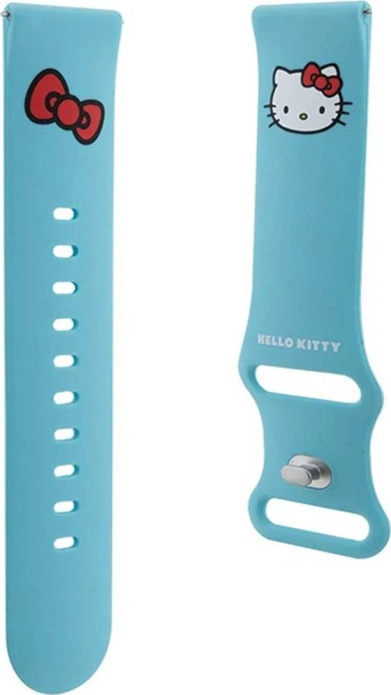 Hello Kitty Universal apyrankė HKUWLSCHBLB Silicone Kitty Head mėlynas 22mm