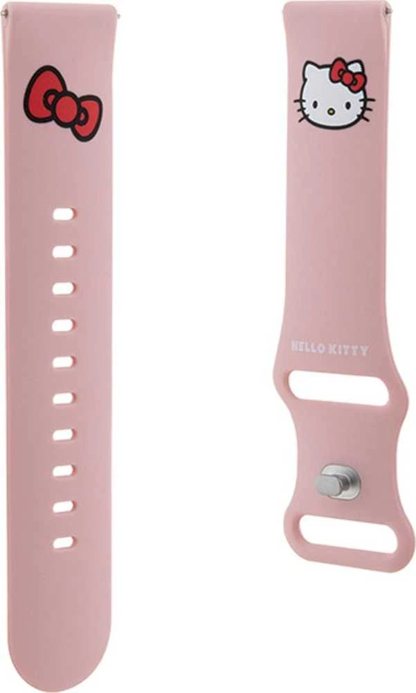 Hello Kitty Universal apyrankė HKUWLSCHBLP Silicone Kitty Head rožinės spalvos apyrankė 22mm