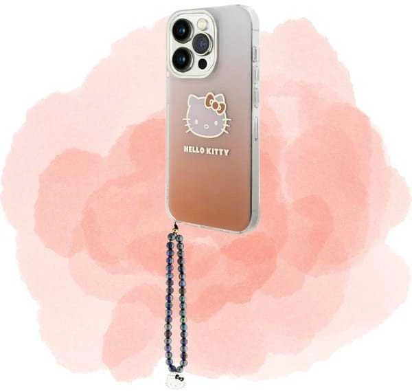 Hello Kitty Pearls Kitty Head Phone Charm juodos spalvos