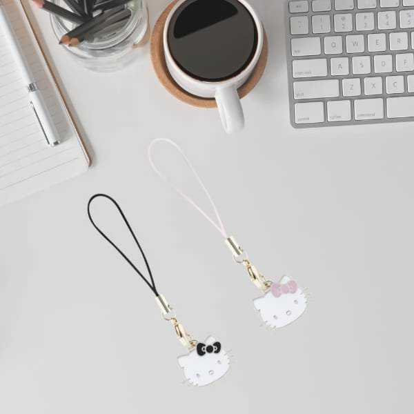 Hello Kitty HKCPMKHK virvelė telefonui juodos spalvos Charm Kitty Head