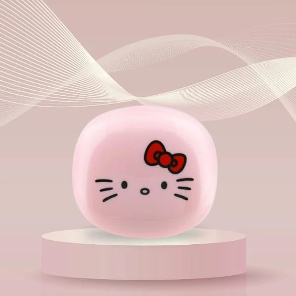 TWS Hello Kitty O Glossy Finish rožinės spalvos Ausinės