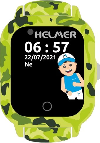 Išmanusis laikrodis vaikams Helmer LK 710 4G, Žalios spalvos