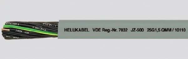 Helukabel JZ-500 pilkas daugiagyslis valdymo kabelis