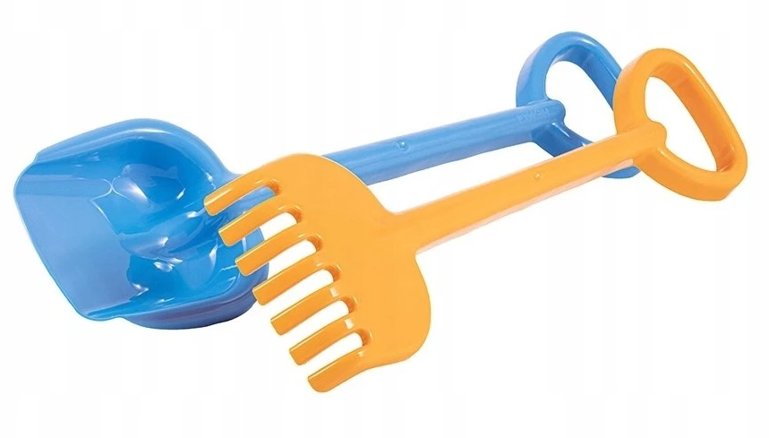 Hemar didelis kastuvas ir grėblys vaikams smėliui, 55 cm, spalvų mišinys