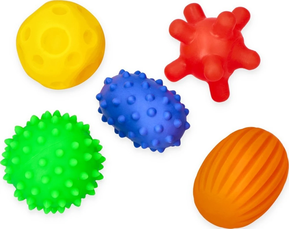 Hencz Toys Sensoriniai kamuoliukai 5 vnt. Pastelinė