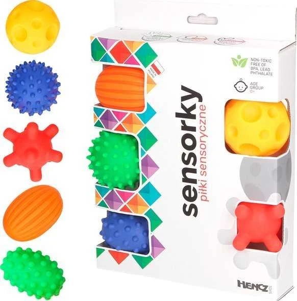 Hencz Toys Sensoriniai kamuoliukai 5 vnt. Pastelinė