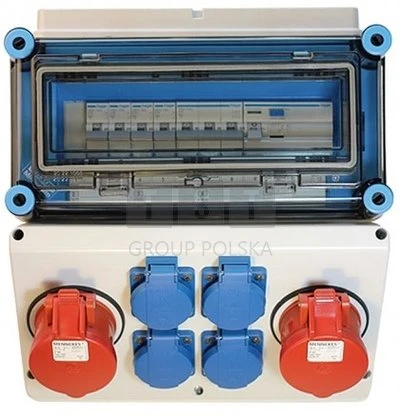 Hensel HPL01036 Kištukinis skirstomasis skydas 2x16A 400V, 4x16A 230V IP44 Mi-GN/Z 400001