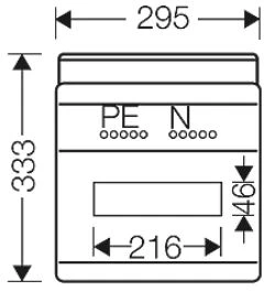 Hensel KV 1x12 skirstomasis skydelis su PE / N IP54 KV 1512