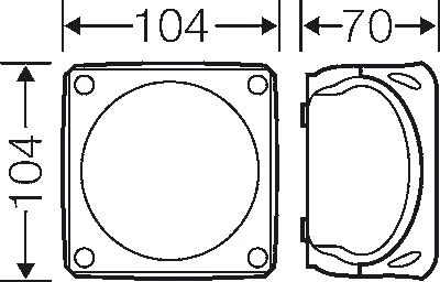 Hensel N / t šakos dėžutė 104 x 104 x 70 mm IP66 / 67 juoda KF 0400 C (62000084)