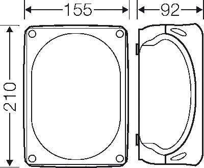 Hensel Jungiamoji dėžutė 210 x 155 x 92 be gnybtų IP66 pilka DK 1600 GZ (62000159)