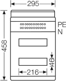 „Hensel KV 2x12“ skirstomoji skydinė su PE/N IP54 KV 2524
