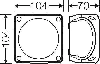 Hensel Skyriaus dėžutė 104 x 104 x 70 mm be IP66 terminalų pilka DK 0400 GZ (62000150)