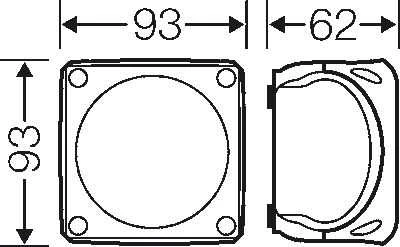 Hensel Jungiamoji dėžutė 93 x 93 x 62 mm be gnybtų IP66 pilka DK 0200 GZ (62000147)