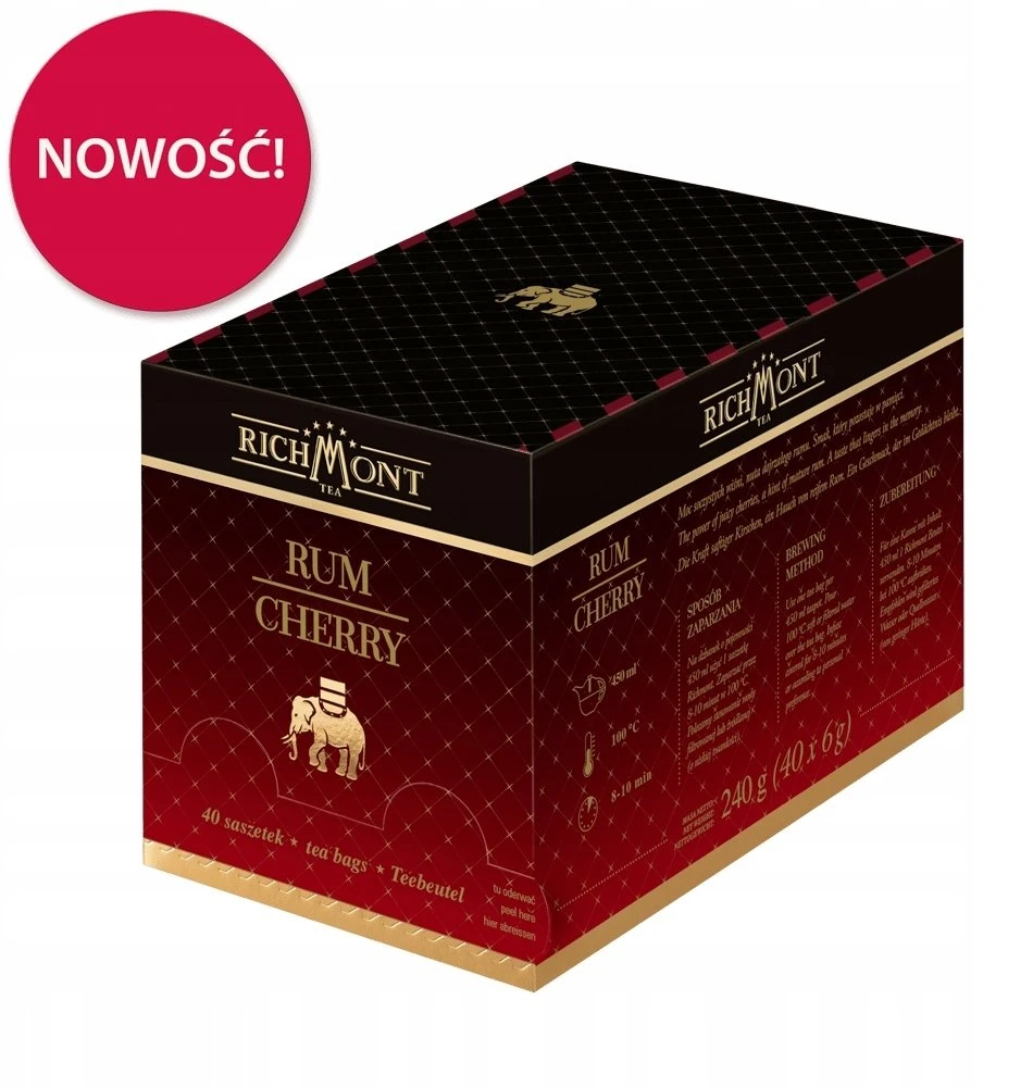 Richmont Vaisinė-žolinė arbata Richmont Rum Cherry 40x6g