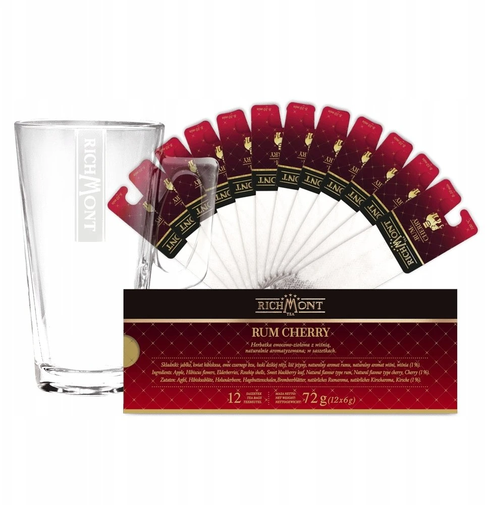 Richmont Vaisinė-žolinė arbata Richmont Rum Cherry 12x6g