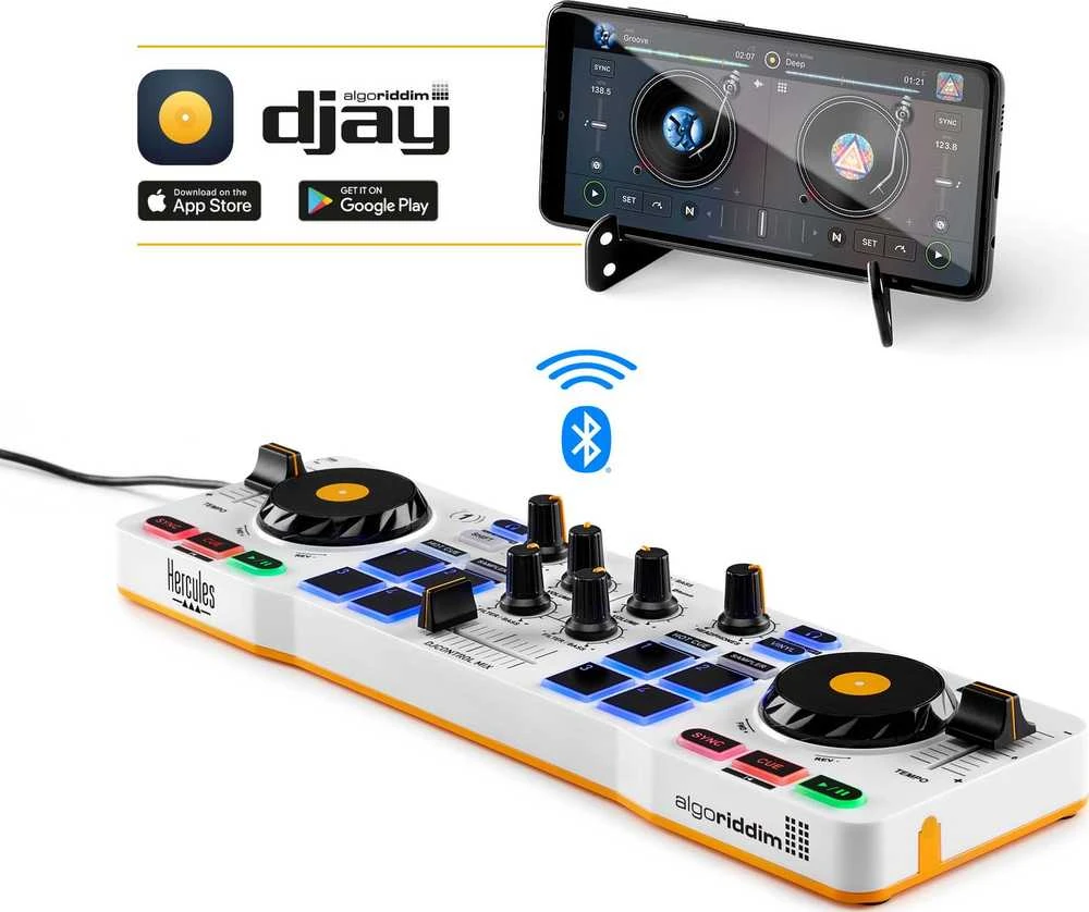 Hercules | DJControl Mix | Garsiakalbiai | USB jungtis | „Bluetooth“