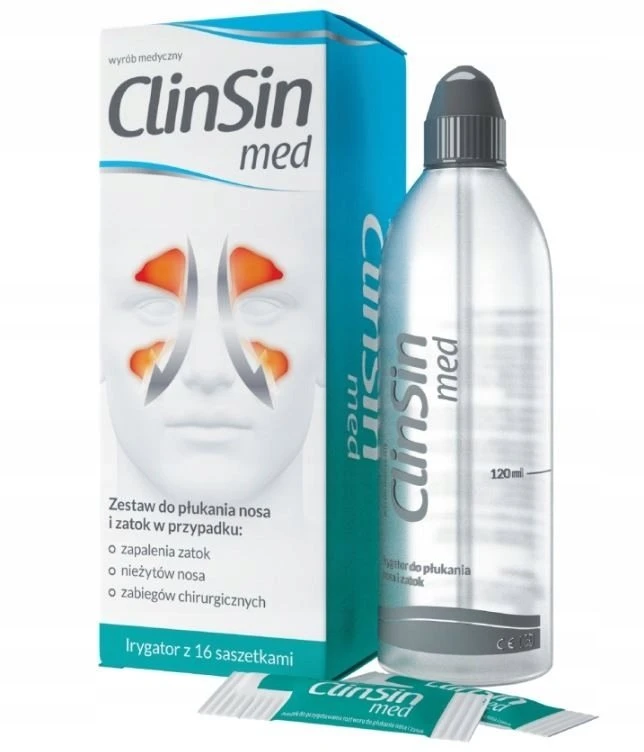 Herdegen „Clinsin Med“ nosies ir sinusų skalavimo rinkinys irigatorius + 16 maišelių