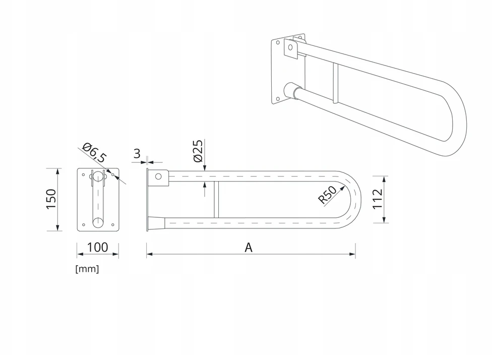 Herdegen UUWC-8 / CORRADOMED / BALTA TUALETO RANKENA 800 MM FI25