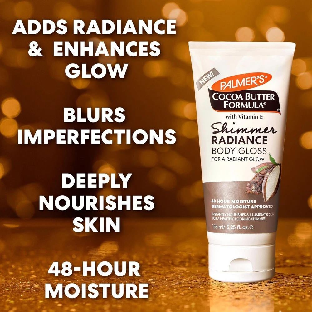 Herla PALMER'S_CBF Shimmer Radiance kūno blizgis 155ml