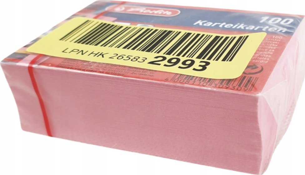Herlitz 1150887 katalogo kortelė Balta 200 vnt.
