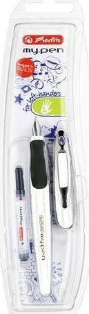 Herlitz My.Pen balta ir-juoda kairiarankis plunksnakočiai