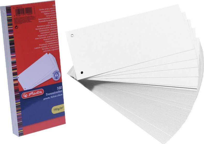 Herlitz Binder skirstytuvai 1/3 A4 100vnt HERLITZ