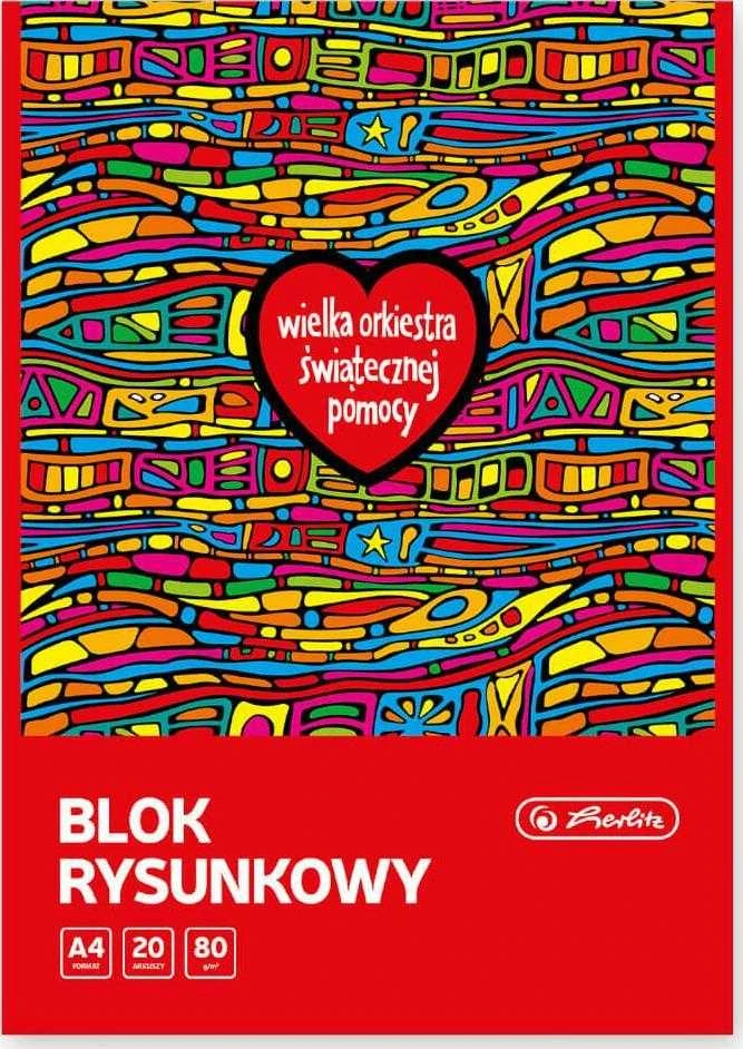 Herlitz Blok rysunkowy A4 WOŚP 20 kar 80g/m2 10vnt