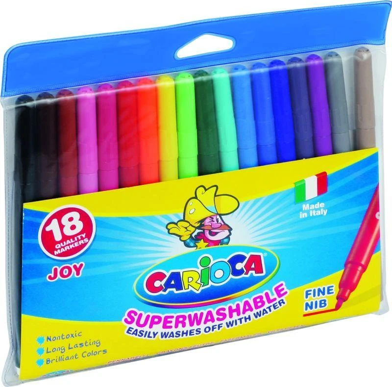 Flomasteriai CARIOCA JOY, 18 vnt.