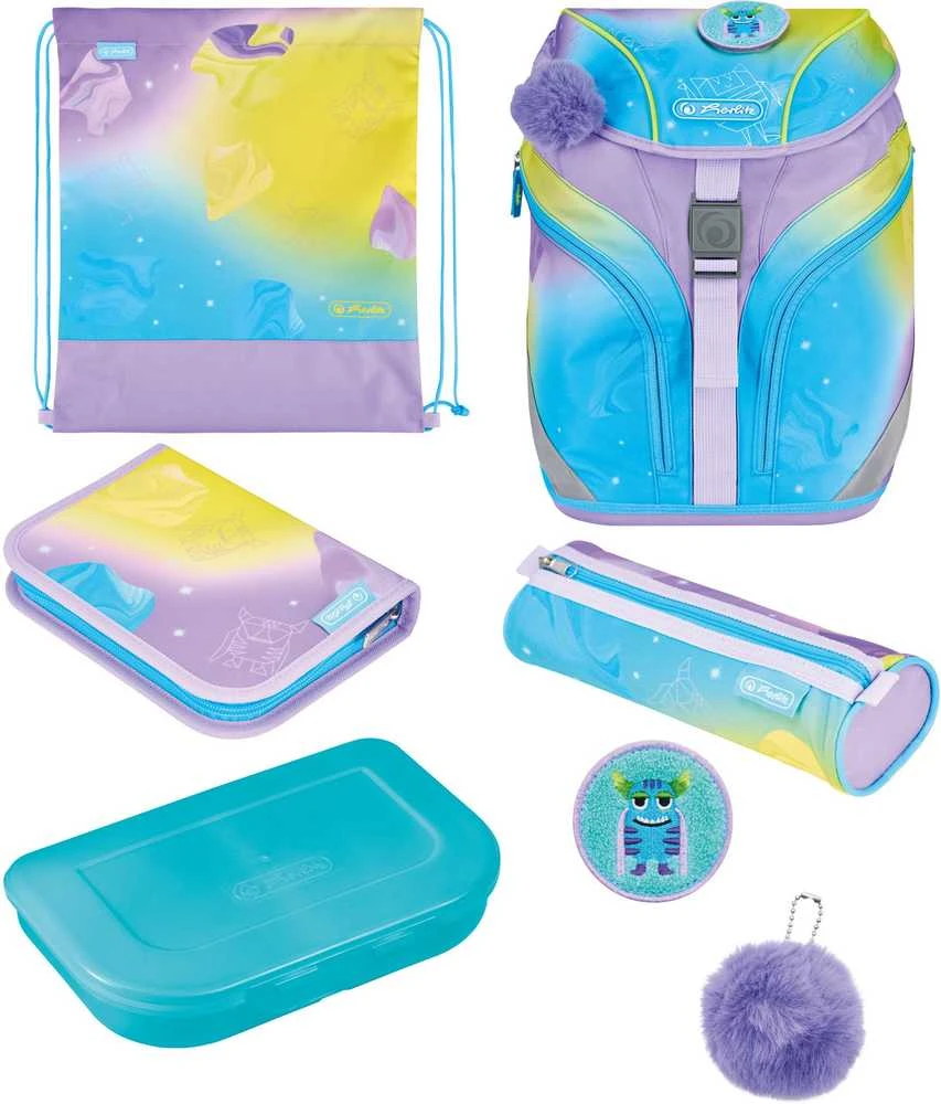 Herlitz Mokyklinė kuprinė SoftLight GREENline* Little Monste