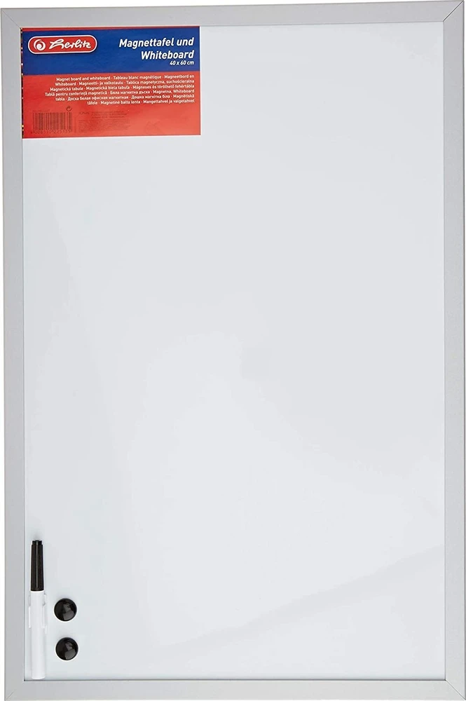 Herlitz Herlitz 10524627 tablica magnetyczna i priedai 400 x 600 mm Sidabrinė, Baltas