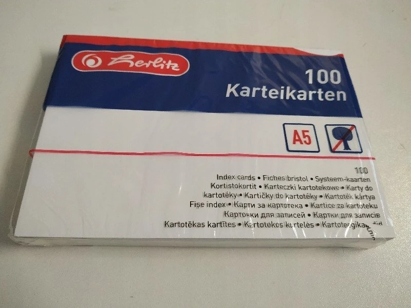 Herlitz Herlitz 10621308 karta katalogowa Baltas 100 vnt.