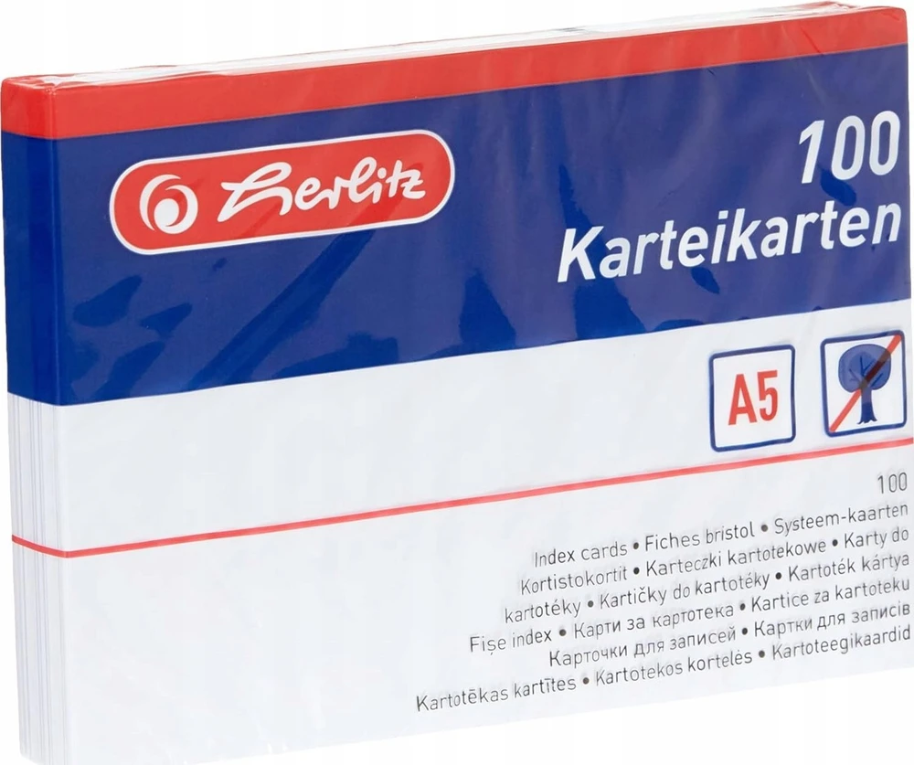 Herlitz Herlitz 10621308 karta katalogowa Baltas 100 vnt.