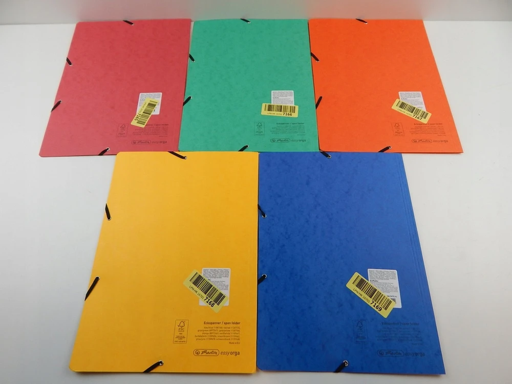 Herlitz Herlitz Eckspanner A4 Quality farb.sort. 5er Packung