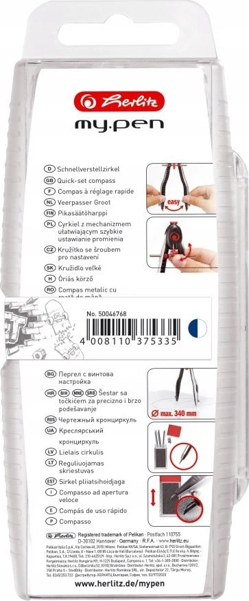 Herlitz Skriestuvas my.pen mėlynai-baltas