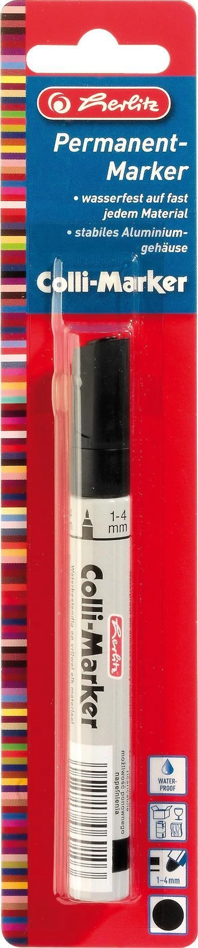 Herlitz Herlitz Permanentmarker 1-4mm Kegelspitze juodas 1er Blister