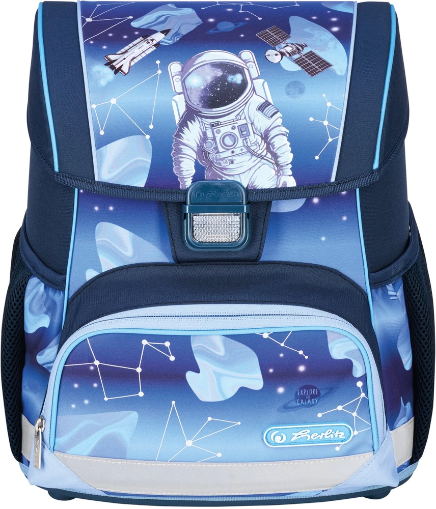 Herlitz Loop Plus Cosmic Explorer, Penalas, Penalų dėklas, Mokyklos krepšys, Sporto krepšys, Berniukams, Pradinė mokykla, Kuprinė, 17 L, Priekinė kišenė, Šoninė kišenė