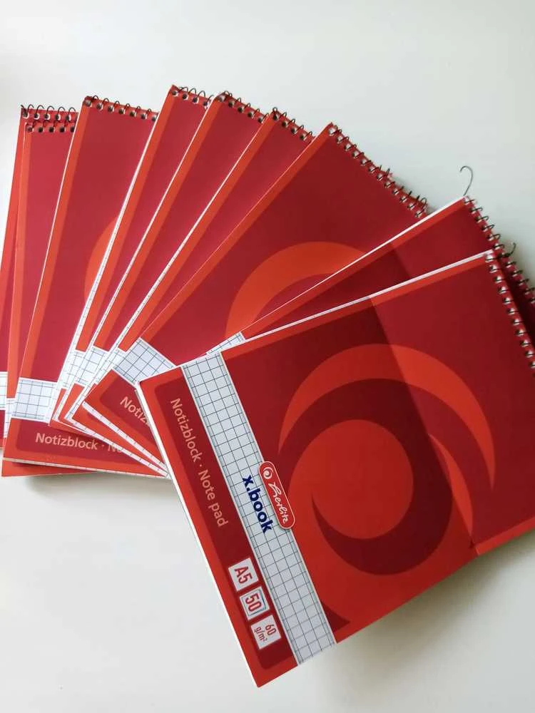 Bloknotas su spirale A5 50l langeliais 00110536 HERLITZ/10