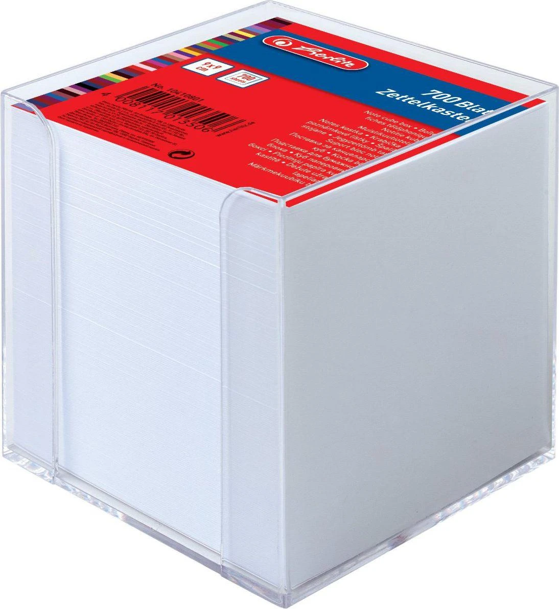 Herlitz Herlitz Zettelkasten tr. 9x9cm 700Bl baltas mit Deckblatt - 10410801